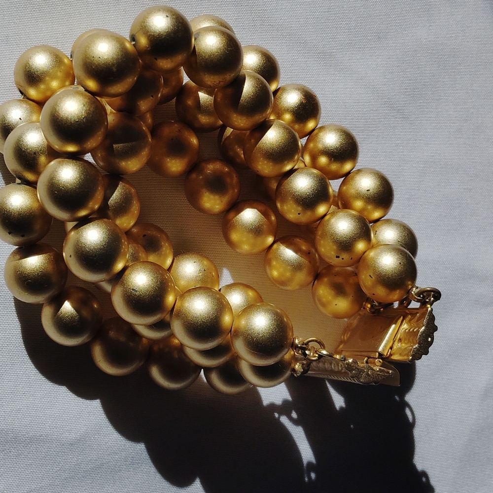 Source Unknown Gold Multi-Strand Bracelet - image 5